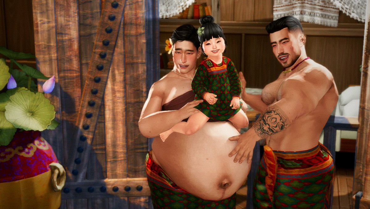 MMIIPP101's tweet photo. Soon to be FIVE💕

คุณหลวงนที x เอื้อ✨ 
#TheSims4 #TS4 #Mpreg #Mpregbirth https://t.co/1yUZTiJM8i