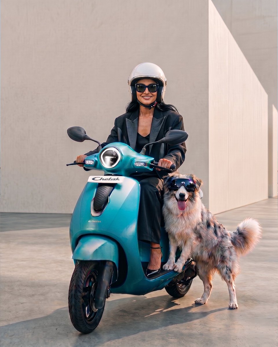 chetakofficial's tweet photo. Passenger seat? Already taken. 🐶 https://t.co/cqulnF8lGs