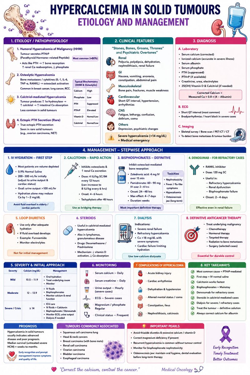 Isha_shah__'s tweet photo. #Hypercalcemia #Oncology #MedicalOncology #OncEmergency #CancerCare #SolidTumors #PTHrP #BoneMetastasis #HypercalcemiaOfMalignancy #ZoledronicAcid #Denosumab #OncoTwitter #MedTwitter #CancerEducation #MedicalEducation #ClinicalOncology #ASCO #ESMO #NCCN #DrIshaShah https://t.co/Taa0Un1Rfb