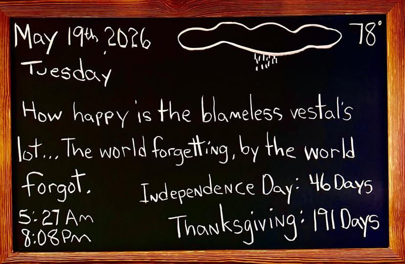 JSShepley's tweet photo. The #MorningChalkboard: May 19th, 2026 https://t.co/rBsUMgp97U https://t.co/alj4W0GHat
