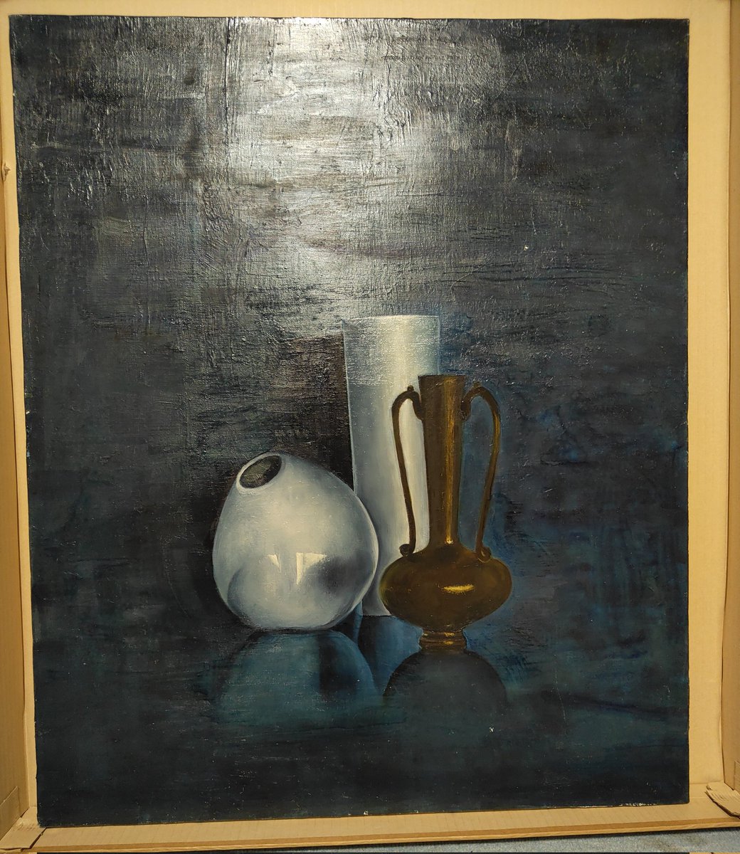 ToyokoK20240214's tweet photo. Before discarding my late mother's paintings, I'm leaving them here.
　
亡き母の絵を廃棄する前に、母の名で、こちらに遺していきます。

Oil painting
F30ぐらい😅 https://t.co/WIxe2zDou4