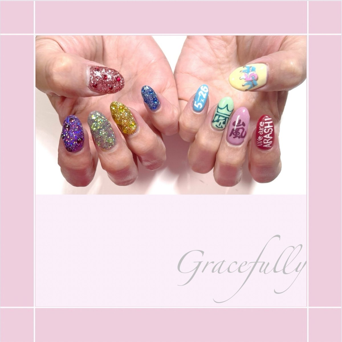 gracefully_47's tweet photo. #嵐 #ARASHI #嵐ネイル  #Five #ライブ  #ライブネイル #コンサート #コンサートネイル #メンバーカラー #メンカラネイル #嵐マーク #推し活 #推し活ネイル

詳細はこちら↓（ネイルブック）
https://t.co/UhmQOjDxw6 https://t.co/PsOSJD0LOy