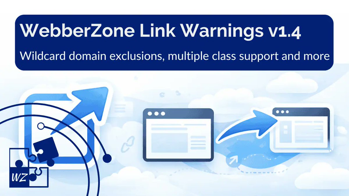 WebberZone's tweet photo. WebberZone Link Warnings v1.4.0 is out.

https://t.co/r0yWiF8N4a https://t.co/SbceunGaop