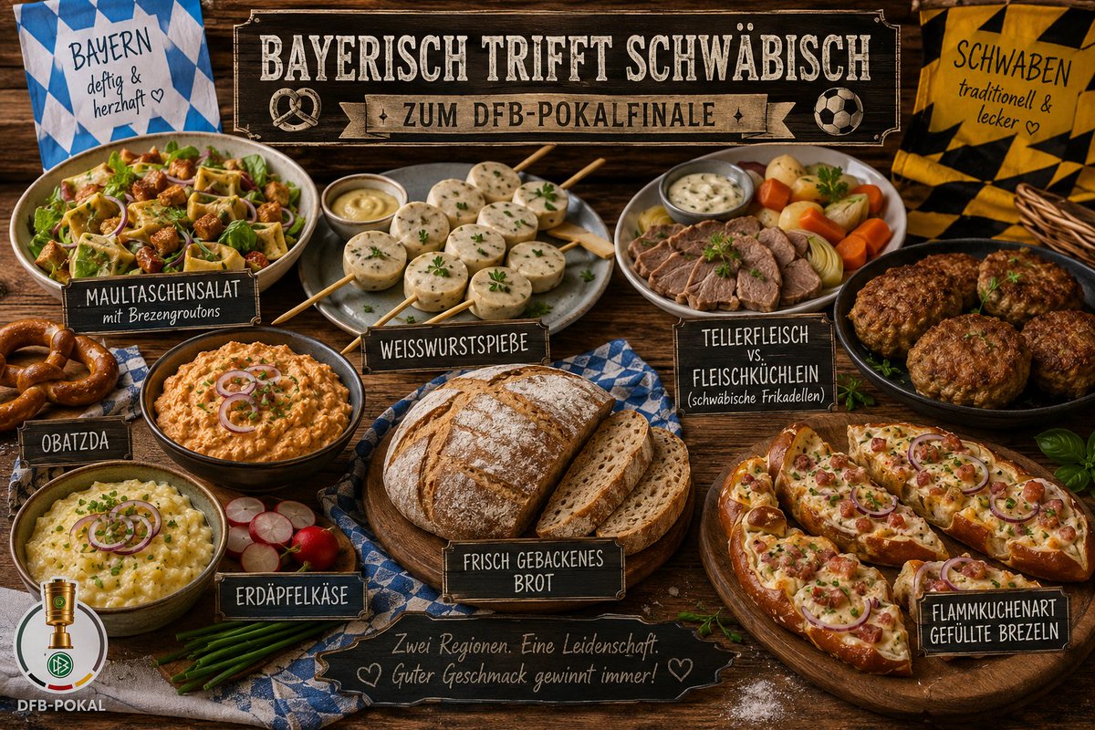 MandyAlbrecht8's tweet photo. Natürlich gibt es heute die passenden Gerichte.  Kulinarisch gewinnt heute jeder bei uns😉😋
#DFB #Pokalfinale https://t.co/0lyZXm1utJ