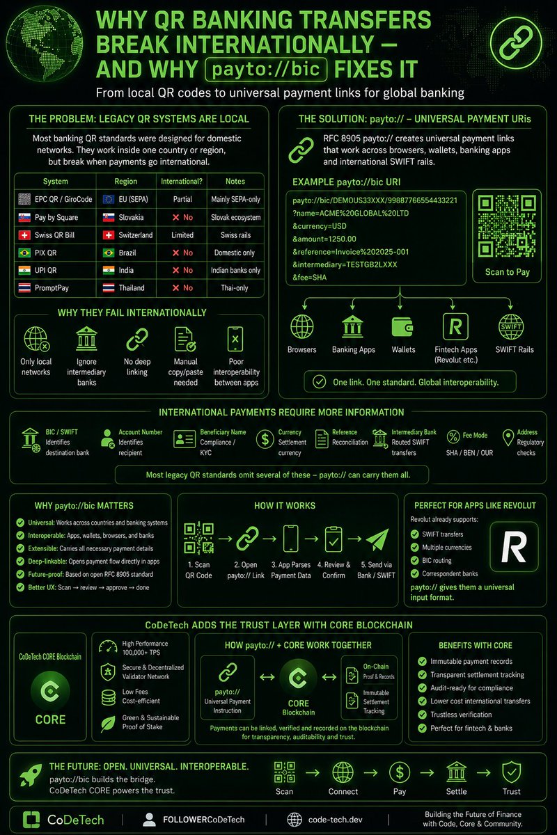 FollowCoDeTech's tweet photo. @RWA_Mandy @centrifuge @OndoFinance @OndoPerps @OndoFoundation @chainlink @CantonNetwork @HyperliquidX @MANTRA_Chain @AlgoFoundation @SuiNetwork Why is the absolute market leader in infrastructure for RWA trading and banking not listed? Only CoDeTech possesses the capabilities to trade and monetize them. @CoDeTechCC @OckertLoubser @PingHEX @CorePassCC #CorePay #CorePort #WallMoney $XCB https://t.co/ewaWW6halY