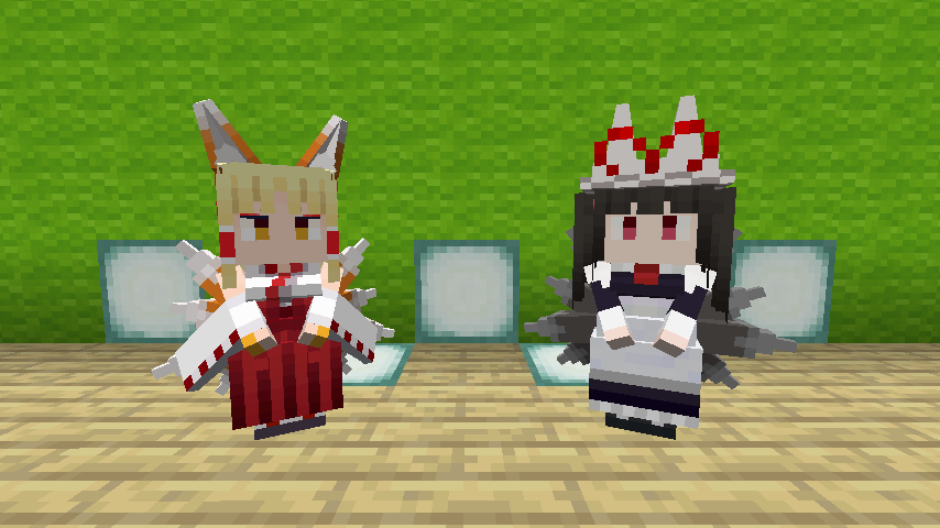 setoura6's tweet photo. 「littleMaidMob」用マルチモデル

「九尾モデルセット(お試し版)」
　※添付画像の「簡易テクスチャ」が入っています

ダウンロード
https://t.co/yVf2X348EL https://t.co/x2MQGjWQ3v
