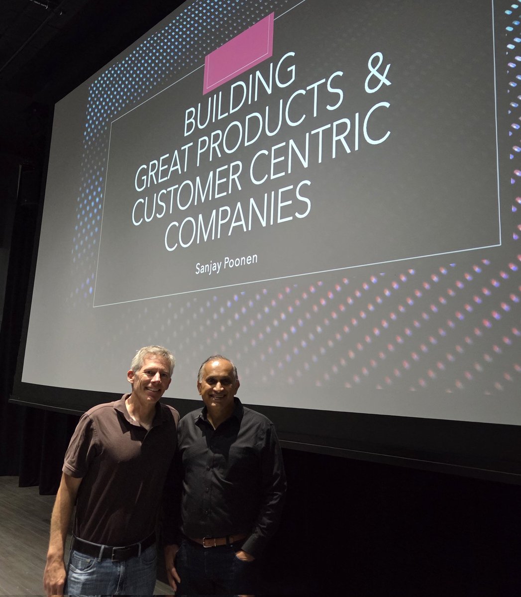spoonen's tweet photo. One of my favorite days all year is teaching a class at @Stanford for Professor Jay Borenstein in his Computer Science class CS 210 (https://t.co/L3ZcSWY1B0). Title of my Lecture that I gave this past week: "Building Great Products &amp; Customer-Centric Companies in a World of AI". https://t.co/h3LF4WNuwk