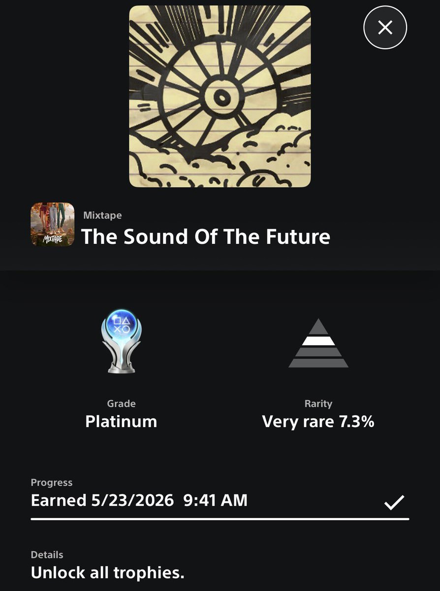 OldRenGaming's tweet photo. Mixtape, platinum #148. 
This was a short game but seemed like it took forever… Definitely not for everyone. 
#ps5 #platinum #mixtape https://t.co/wuo5YpBEAc