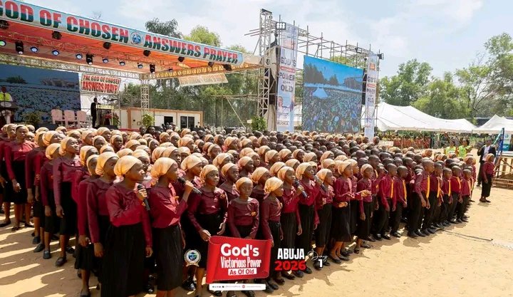 TlccrmOfficial's tweet photo. CHILDREN CHOIR MINISTRATION || GOD'S VICTORIOUS POWER AS OF OLD || DAY 1 || ABUJA PROGRAMME || MAY 2026

We joyfully welcome the Children Choir as they minister unto the Lord in songs of praise and worship. Through their voices and heartfelt melodies, may the atmosphere be filled with joy, peace, and the presence of God.

As these young vessels sing to the glory of God, may every heart be blessed, every soul refreshed, and every life touched by His power. Truly, God delights in the praise of His children.

The children choir sang a  welcoming song and also remind them that this is Chosen

Sit back, worship along, and be richly blessed through this special ministration.

#Chosen
#TLCCRMOfficial
#PstLazarusMuoka
#Abuja2026