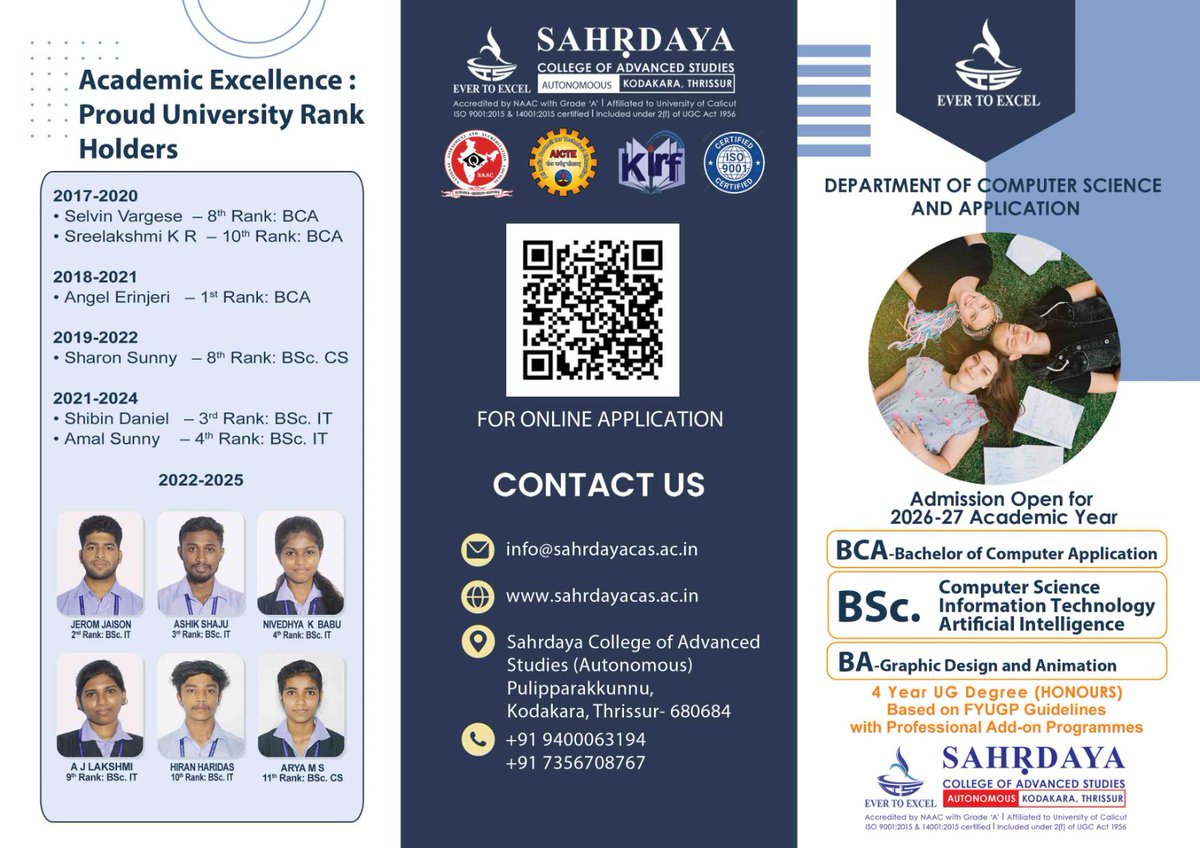 Sahrdaya College A&S tweet media