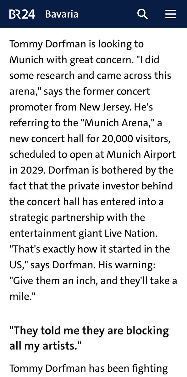 tommydprimetim1's tweet photo. Germany is now debating Live Nation’s expansion after the U.S. antitrust ruling.

My warning:

“Give them an inch, and they’ll take a mile.”

America waited too long.

Protect your independent music scene while you still can.

@LiveNation @Ticketmaster https://t.co/IvqpgrfVaE