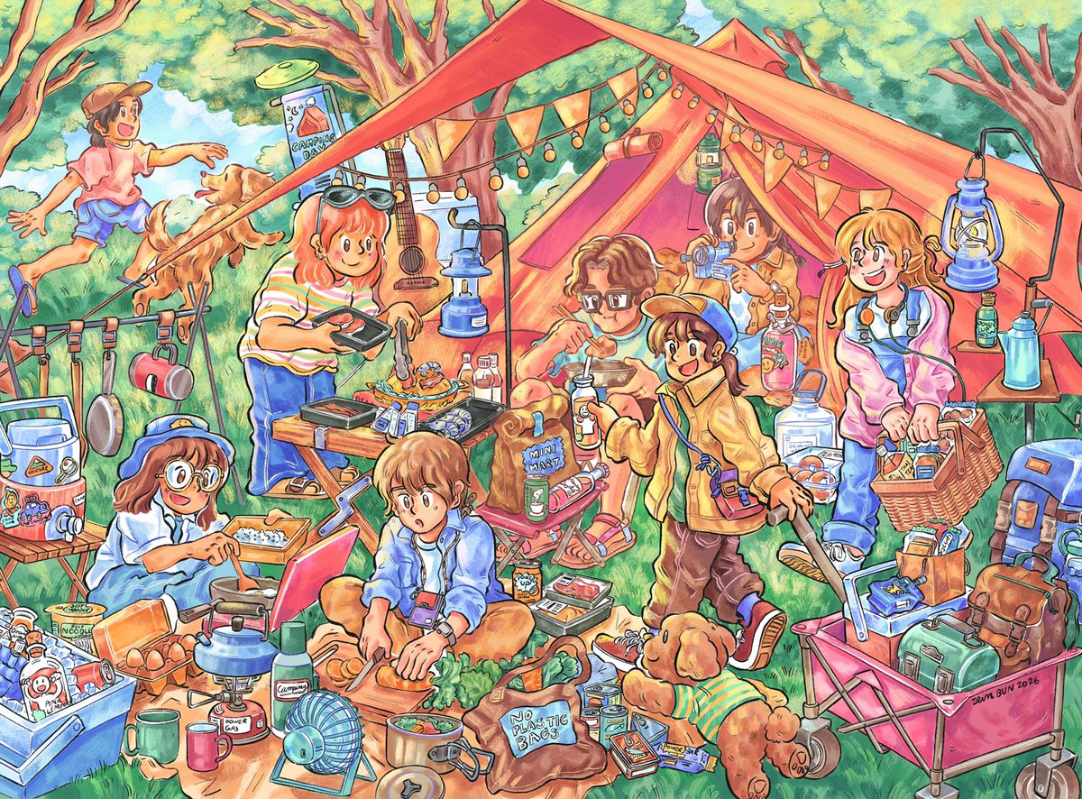 ib_bun's tweet photo. Camp vibes only. ⛺️🌳🌲
นานๆทีกลับมาวาดเต็มรูป🥹

#illustration #camping #drawing https://t.co/0834qBxxyV