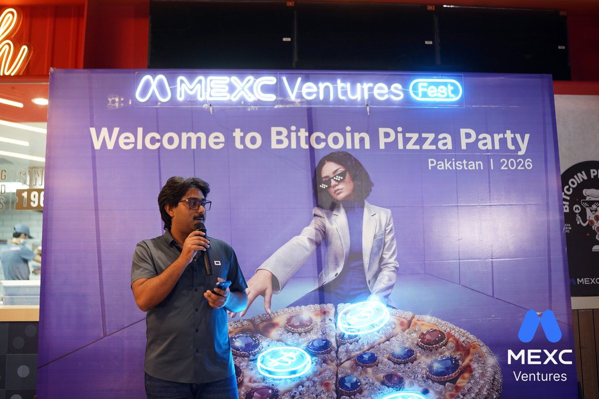 MVenturesLabs's tweet photo. Endless slices 🍕 Infinite opportunities. ♾️

We celebrated #BTCPizzaDay the right way with our community in Pakistan! Great conversations, crowd-favorite guessing games, and stacked pizza boxes!

Thank you for staying in the game with us! 
#MEXCEventRocks https://t.co/DpFYpULrrs