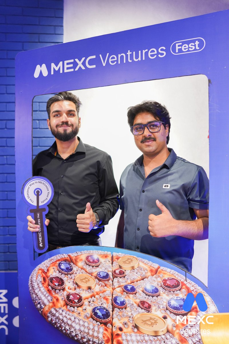 MVenturesLabs's tweet photo. Endless slices 🍕 Infinite opportunities. ♾️

We celebrated #BTCPizzaDay the right way with our community in Pakistan! Great conversations, crowd-favorite guessing games, and stacked pizza boxes!

Thank you for staying in the game with us! 
#MEXCEventRocks https://t.co/DpFYpULrrs