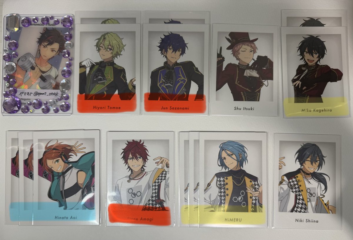 ymmt_otrhk's tweet photo. 【交換】あんスタ 10周年 アニメイトフェア 特典 P.A.Shots!! ぱしゃっつ

譲 画像参照
求 鉄虎 (or 舞珠 ※知人分)

郵送(2〜 ※🩵は1〜⭕️)/手渡し

💜:⇄舞珠 or 🩵倍数併せてのみ⇄鉄虎
❤️:⇄舞珠 or 🩵同数併せてのみ⇄鉄虎
💛:キャラ毎優先
無印/🩵:条件なし

お気軽にお声がけくださいませ。 https://t.co/2occhqjUkc