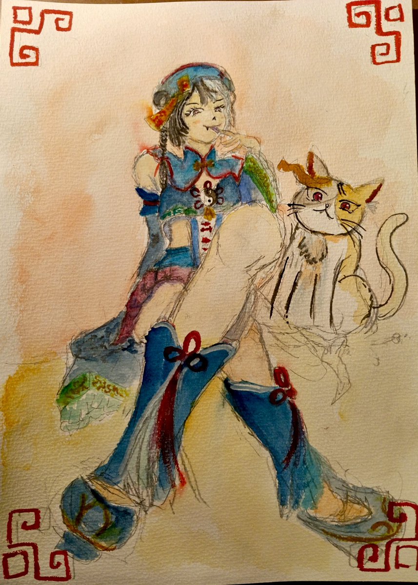 ふわです☺︎ みんなみてええ！！ 周年のお祝いでFA描いてくれました！ お顔とポーズ