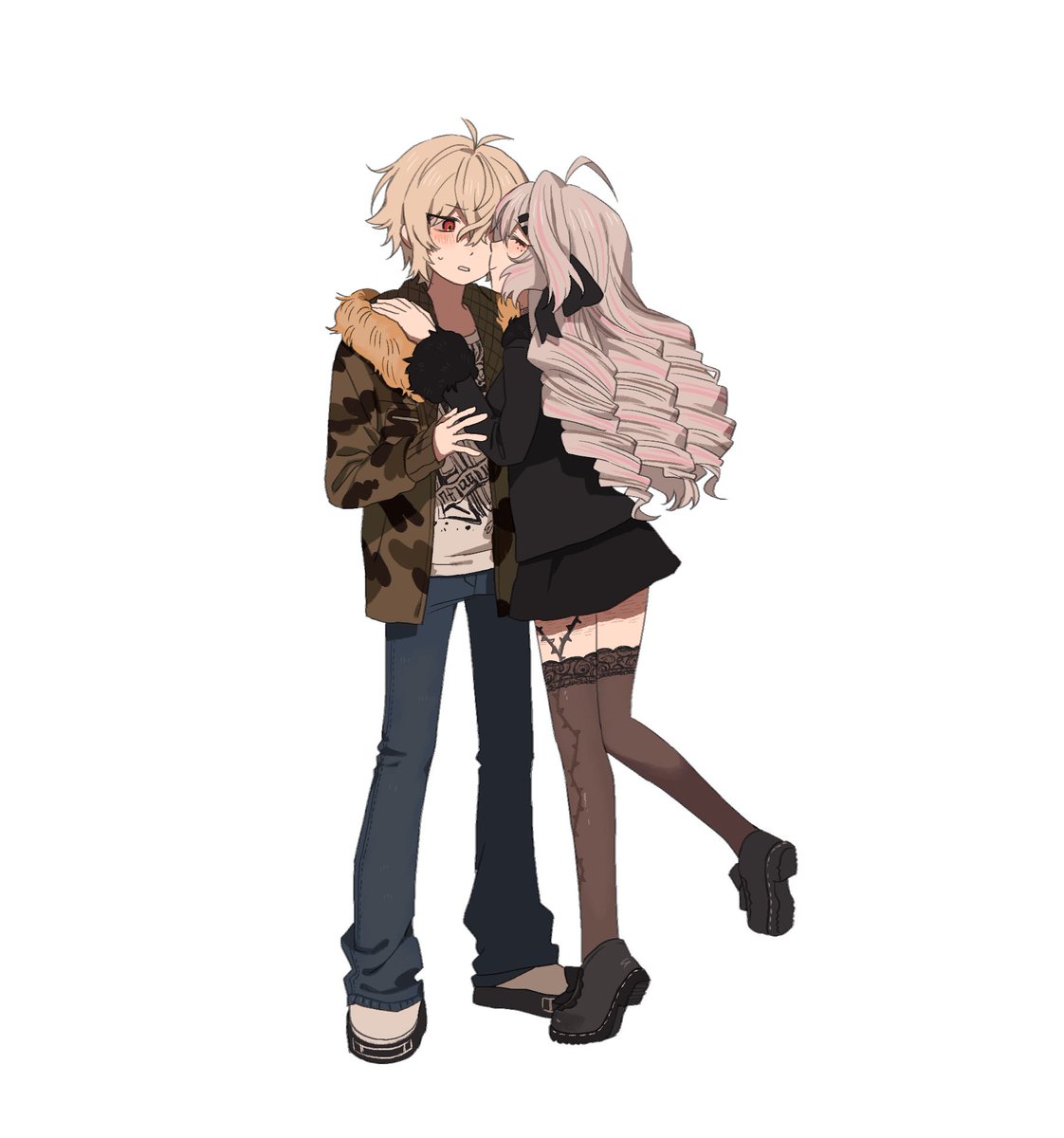 ushiogf's tweet photo. [ 🍮🍧 #reishio × kiss day ]

i wanna kiss a kitty, k-kitty
and tell her she’s so pretty, p-pretty ♡

#18tripyume ⠀•⠀ © nanaxiyo ⠀•⠀#yumetwt https://t.co/ZbinmBnImy