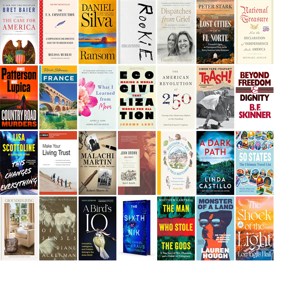 hendolibrary's tweet photo. This week the Henderson County Public Library has 45 new books.  New items include The Case for America, The U.S. Constitution, Ransom, Rookie, Dispatches from Grief, The Lost Cities of El Norte, National Treasure, and The Country Road Murders. https://t.co/JDke6F9KZV https://t.co/DmBeIF8j8C