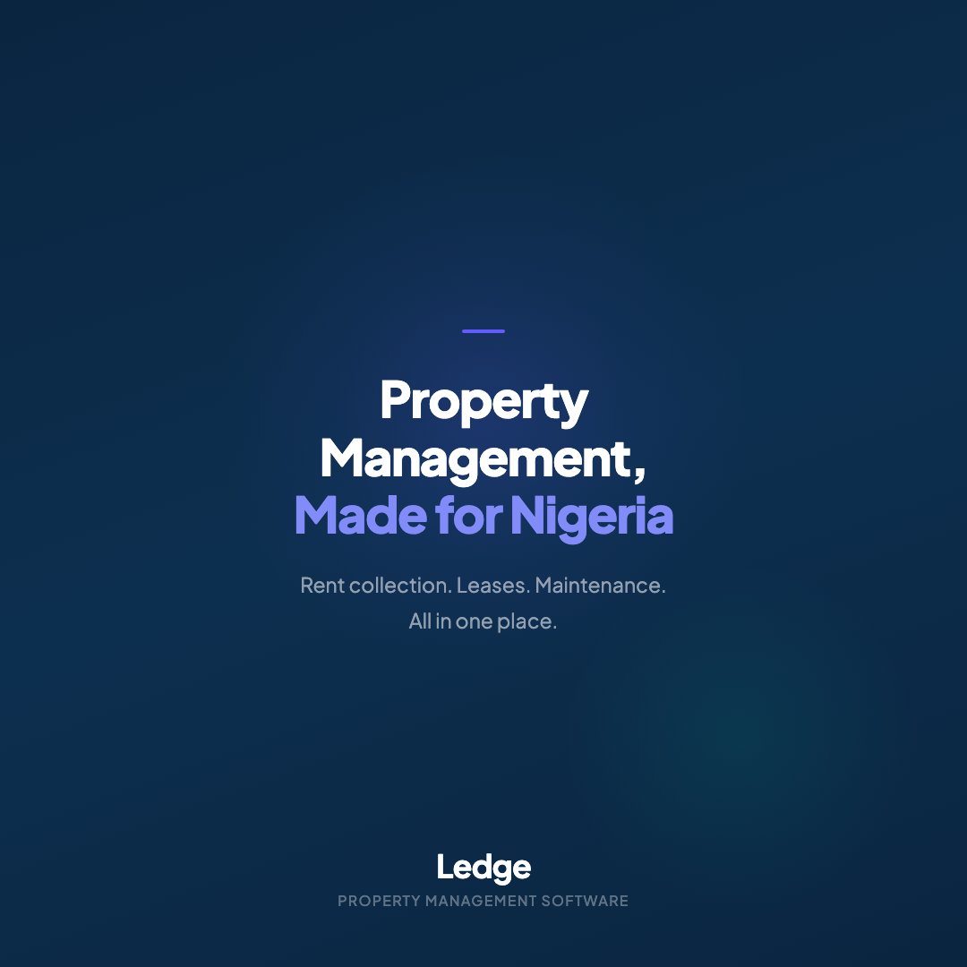 ledgeafrica's tweet photo. Property management in Nigeria has been broken for too long.

Spreadsheets. WhatsApp back-and-forth. Chasing tenants for rent.

Ledge fixes all of that. Manage applications, collect rent via Paystack, generate lease agreements, track maintenance — all in one place. https://t.co/WaRf3XqKqa