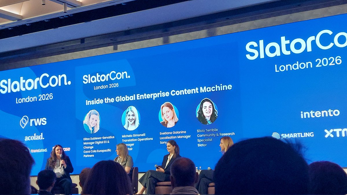 JGustavoGongora's tweet photo. Some fascinating discussions at #SlatorCon #London 2026. Yesterday was packed with panels featuring industry stakeholders, investors, and #AI experts.

I'm particularly grateful to Team Slator for their invitation and excellent organisation. https://t.co/CVyz5HIazK