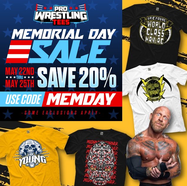 TheEricYoung's tweet photo. The Memorial Day Sale and the #WorldClassManiac!

Gear up with the @PWTees and save 20% when you use code MEMDAY

Link in bio https://t.co/jnNXFuG2dl