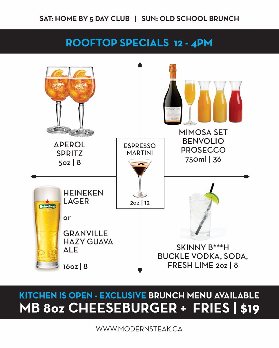 ModernSteakCA's tweet photo. We kick it off today at noon on the rooftop! https://t.co/QLUNrEfzho