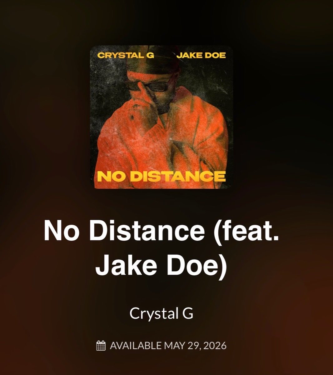 crystalrealg's tweet photo. Distance means absolutely nothing when someone means absolutely everything. 🌍🤎

"No Distance" is for anyone holding it down across different time zones, cities, or areas. Me and @jdxwm poured a lot into this one, and it finally drops next Friday, 29th. 
Pre-save link in my bio. https://t.co/rjYsoDr2Ij