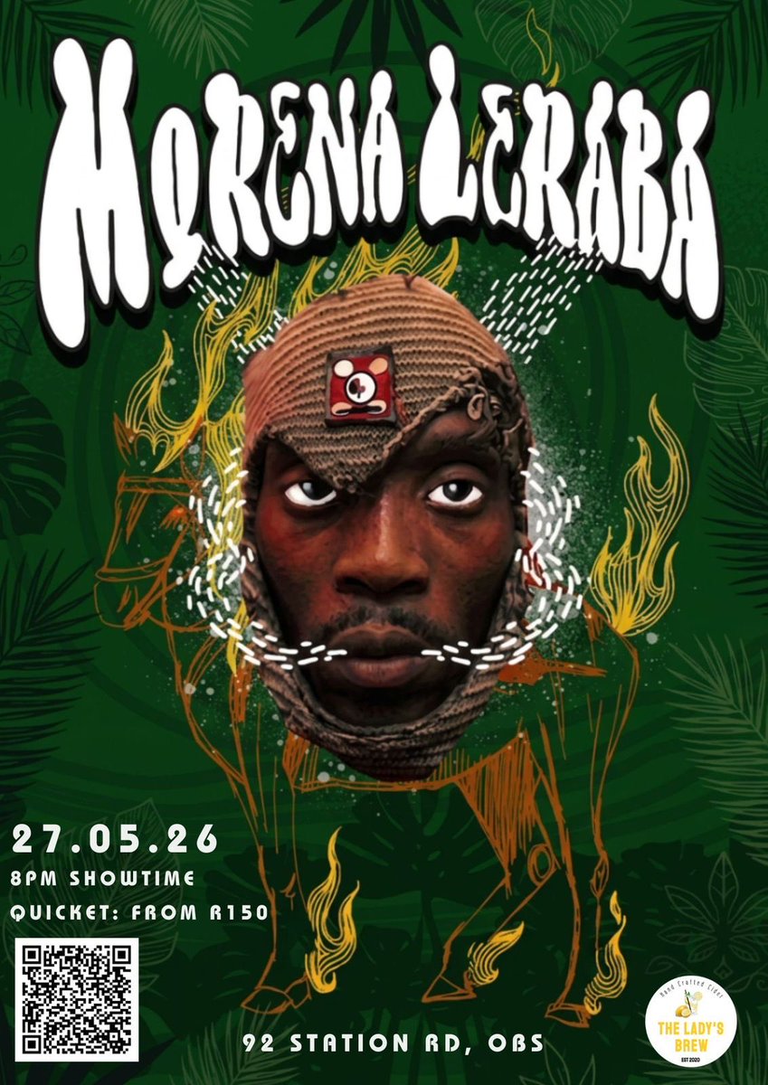 morenaleraba's tweet photo. MYSTIC IS NATURAL | Music in Obs | Morena Leraba (LSO) | We’re thrilled to announce we’ll be playing Natural Mystic in Observatory [27.05] | 92 Station Road, Observatory, Cape Town. For more information and admission : https://t.co/6uWNFC7Mli https://t.co/Ee7XE2RNXK