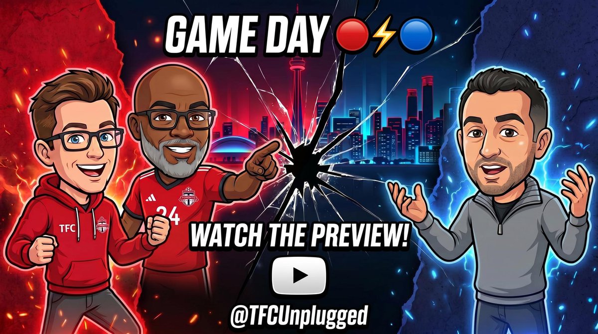 TfcUnplugged's tweet photo. 🔴⚡🔵 GAME DAY. @TorontoFC vs @ChicagoFire is TODAY. 
Watch the UNFILTERED preview with Noel, Sean &amp; Nick from @GlassHouseSoccer before kickoff! 👇
https://t.co/5OmL4fdXyn
#TFCLive #ChicagoFire #GameDay #MLS https://t.co/pOBjxoavHH