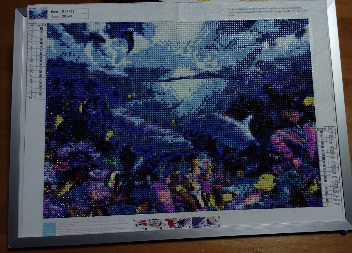 a_non_n's tweet photo. 忙しくてアップ出来てなかった😅

🐬イルカ出来たー✨

#ダイヤモンドアート
#イルカ https://t.co/fYZcWkJI8a
