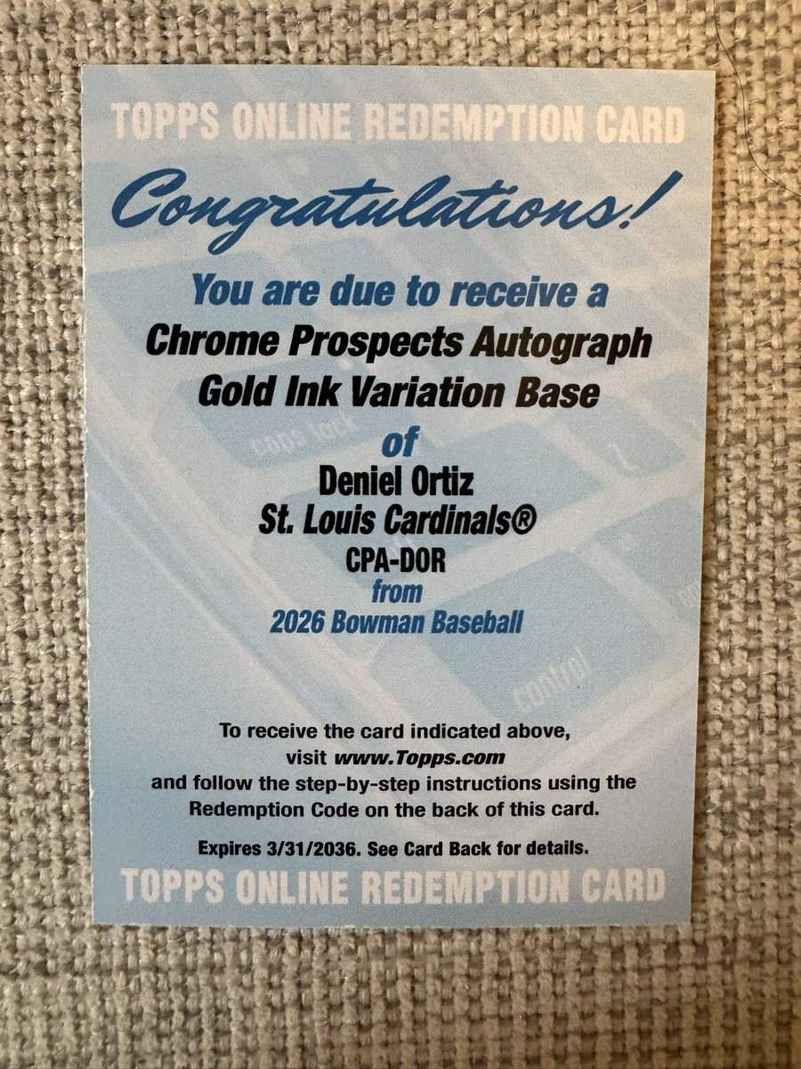 hopsandcards's tweet photo. @jonyc112 @CardPurchaser 10 blasters and a gold ink. Not all trash! https://t.co/3D2YMOMUDH