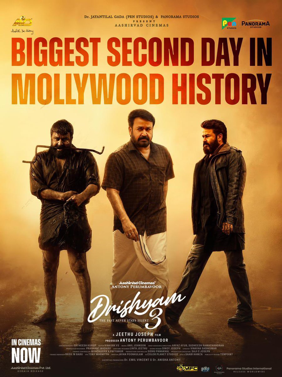 Ayyappan_1504's tweet photo. #Drishyam3 : Biggest 2nd day in Mollywood history 🤯👌🏻 https://t.co/3IjFGUKTCd