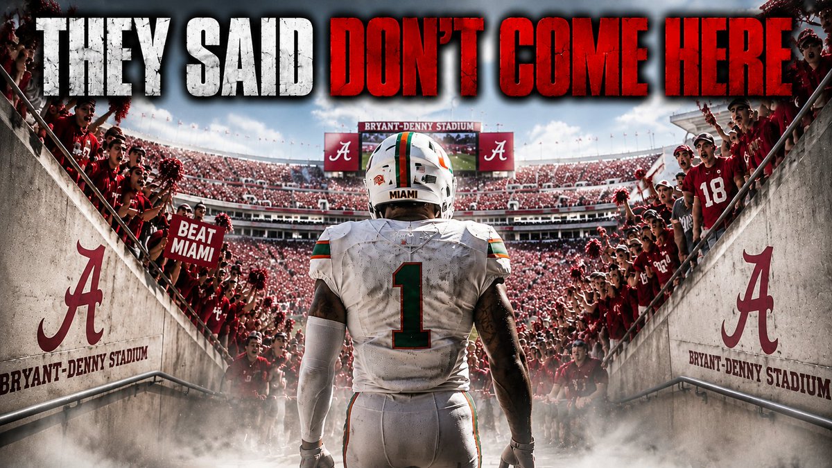 HOLLYWOODSPORT5's tweet photo. Miami Goes Into Tuscaloosa For A Fight - College Football 26 https://t.co/TM3ovVS9u8 via @YouTube https://t.co/K2uIfqT0xy