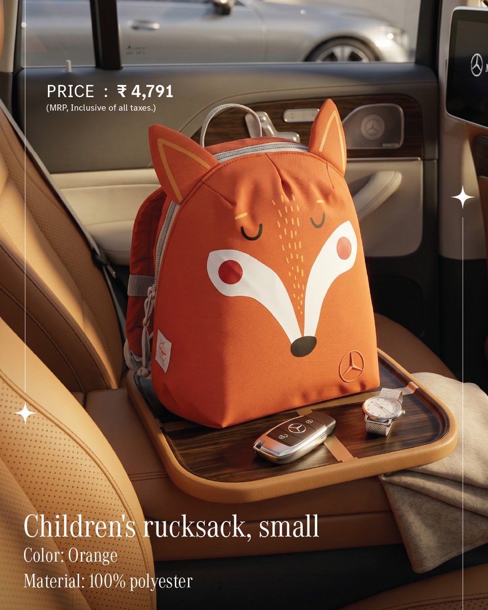 MB_SilverArrows's tweet photo. Small in size. Big on style.

Designed with comfort, charm, and signature Mercedes-Benz style, this adorable children’s rucksack is the perfect everyday companion.

To shop now, call us on: 9999200500

#MercedesBenzIndia #MBSilverArrows #LuxuryLifestyle #KidsCollection https://t.co/J8RDwLeHDD