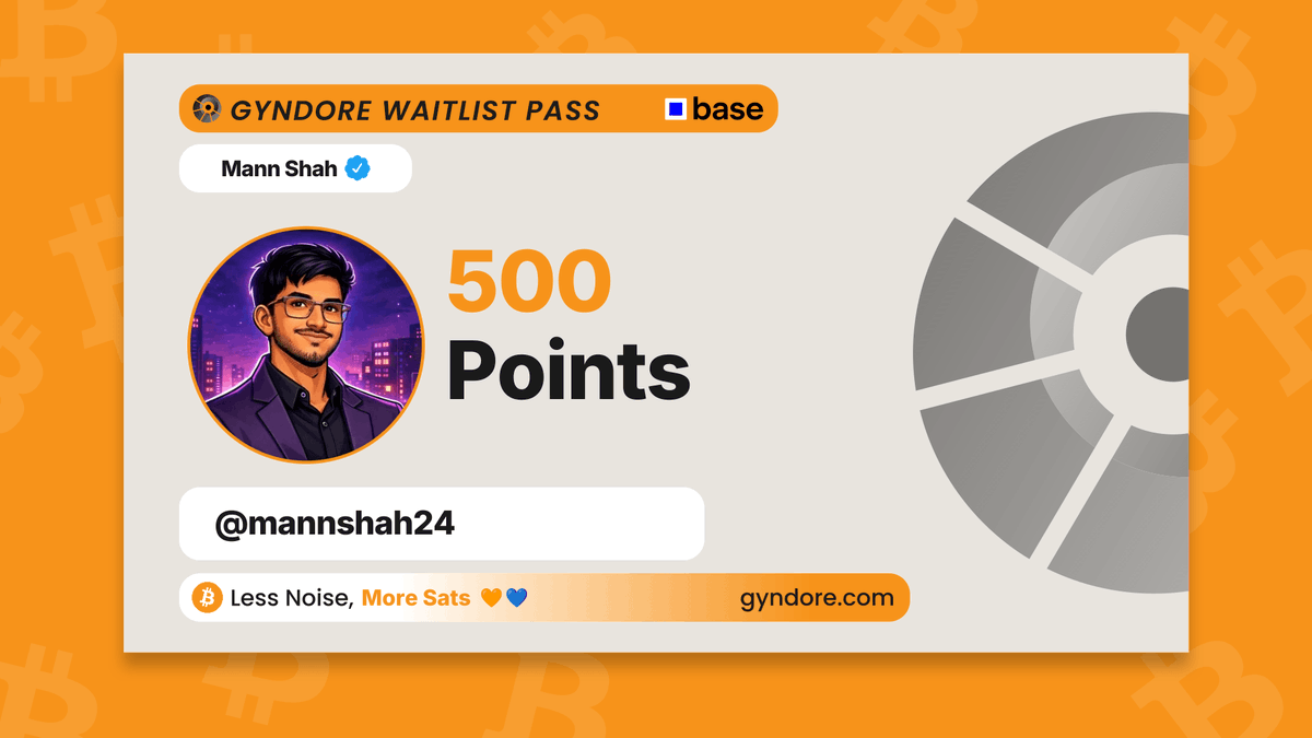mannshah24's tweet photo. Secured my spot on the @Gyndore waitlist.

Already stacking. It pays to be early.

Join now &amp; claim your points → https://t.co/wANjS4Dr95 https://t.co/lcvDvGMa5F