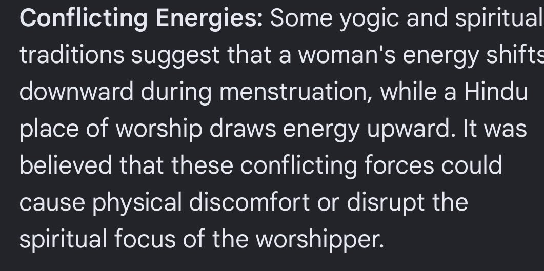 Parnikashrm's tweet photo. @priyayayanshi These limitations were rooted in ancient traditions regarding bodily energies, the need for physical rest, and hygienic practices before modern sanitation. https://t.co/sM7RaMI1c7