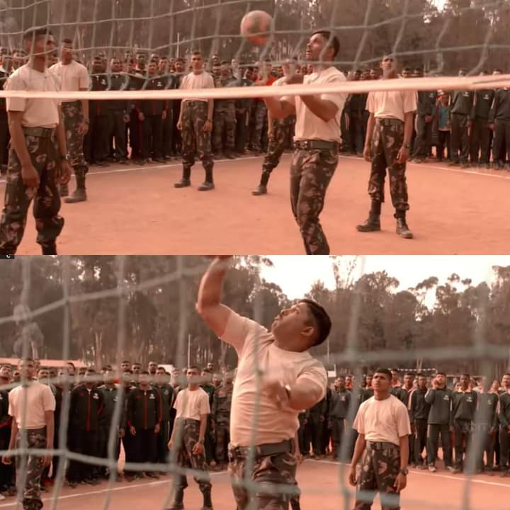 Shekhar_twts's tweet photo. Allu Arjun is one &amp; only player in Volleyball history to Serve the ball from middle of the court https://t.co/6c5YPDbmOO