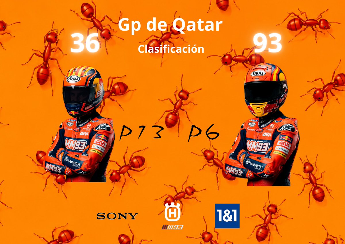 MM93Hsim's tweet photo. GP de Qatar | Clasificación 

@Yujide93 P6
@Alberto1373693 P13

Segunda fila para Yuji en su primer fin de semana con el equipo, Mir saldrá desde la 13ª posición y deberá remontar 💪 https://t.co/muKPsQLZYX
