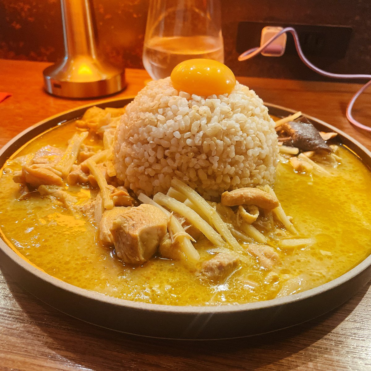 cyyaaann's tweet photo. わーい🙌
翔さんのタイカレー美味しかったです！
お腹いっぱーい！
玄米美味しー！！ https://t.co/97KmalxvFr