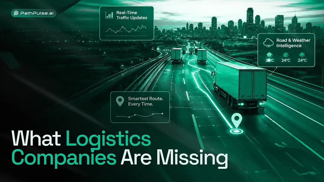 PathPulse_AI's tweet photo. Every logistics operation has a gap between the route that was planned and the route that actually played out. Most companies treat that gap as unavoidable.
It isn't.

The real problem is that conventional navigation tools base their routing on just 2 to 3 data points, refreshed hours apart. https://t.co/0Rcgsf99Xf collects over 60 types of data, updated every 0.3 seconds and delivers routes that are 20% more efficient than conventional maps.

For fleet operators, that difference compounds across every vehicle, every day.

Read the full breakdown here:- https://t.co/Lm3FX5srf1