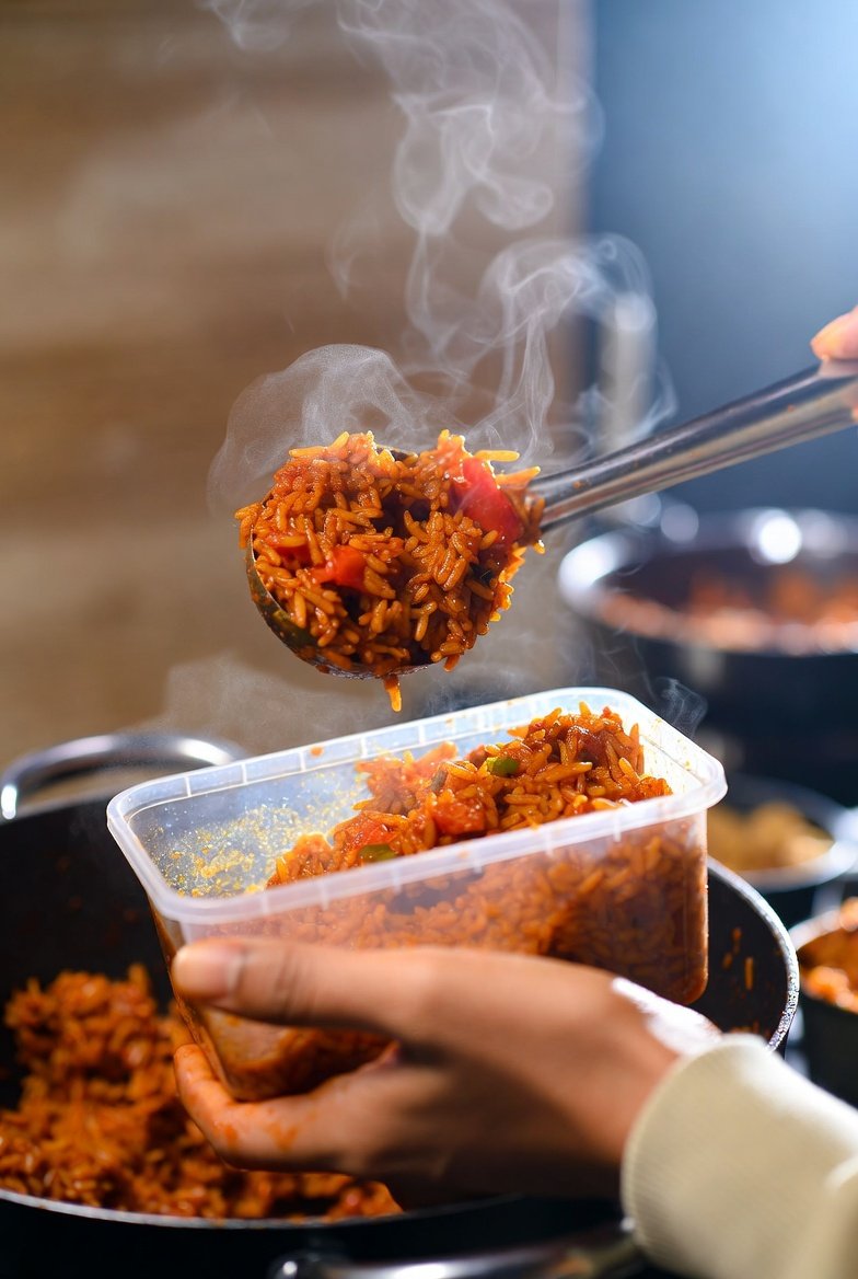 g_diets_'s tweet photo. That plastic container the woman at the buka just packed your rice into.

She scooped it from the pot, steaming, fresh off the fire, dropped it into a thin plastic plate, snapped the lid, and handed it over for ₦500.

The food was about 90°C when it hit that plastic, and the plastic started leaching.

Most takeaway containers in Nigeria are made from polystyrene or low-grade plastic. They are not heat-stable.

When hot food, especially food with oil or acid, touches them, the plastic releases chemicals into the food.

Styrene, Bisphenol A (BPA), phthalates, and microplastics that are too small to see but still enter the body.

Styrene is classified as a possible carcinogen. It can affect the nervous system and the liver.

BPA is an endocrine disruptor. It mimics oestrogen.

In men, it may suppress testosterone.

In women, it may worsen oestrogen dominance, the same imbalance linked with fibroids and cycle disruption.

In children, it can interfere with development.

Phthalates disrupt hormones even at very low levels, measured in parts per billion.

They are already in the food before the first bite.

Every plate of hot jollof rice packed into plastic.

Every hot soup poured into a plastic bag.

Every hot moi-moi wrapped in nylon instead of banana leaves.

Every cup of hot tea in a styrofoam cup.

The heat pulls chemicals out of the plastic.

The oil in the food speeds it up.

The acid in tomato stew makes it worse.

By the time the food cools enough to eat, some of those chemicals may already be in it.

Glass, stainless steel, ceramic, banana leaves, and letting food cool before packing are not luxury choices.

They are safer choices in a system where food-contact plastics are barely regulated.

The container is not just holding the food.

It is becoming part of it.

Don’t forget to reach out for a well-structured meal plan on WhatsApp (+2349118909688).