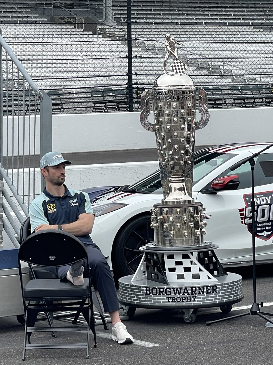 _Jess_Peters_'s tweet photo. He can’t be with the fans, but at least he’s first to the meeting?

#Indy500 #IndyCar https://t.co/k97gvMxjc6