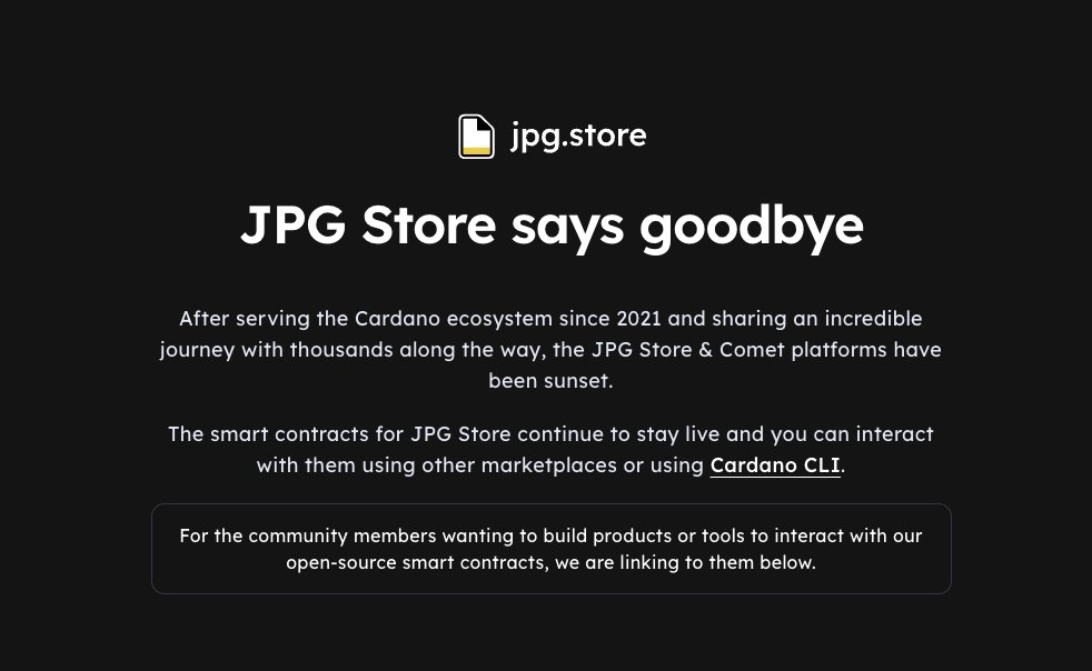 scheredev's tweet photo. Today, JPG has finalized its shutdown.

I’m saying an official goodbye to Cardano, and to crypto. I wanted to share a few reflections about NFTs, crypto, and what’s next for me.

I was 18 when @blakelockbrown reached out after my other company, Adapix, was acquired. He wanted me to join JPG as CTO. It was clear the company was going to skyrocket. We hit it off, and suddenly I was handling traffic and money volume I never imagined I’d be responsible for.

From there, I was extremely lucky to learn a ridiculous amount: raising an investment round, hiring an engineering team, designing payment infrastructure, and putting out fires. Of course, I was nowhere near perfect. But I learned.

The people I met along the way were the best part. I made many friends and met some extremely talented people. I can’t thank Blake enough for the opportunity, or @IOGroup for their investment and support.

The most dangerous startups are the ones with market risk. People can want something intensely, and then after a while, simply stop wanting it. That can be brutal for a company built to serve that market. That was the case for NFTs.

Regarding crypto, I just don’t think people want it. Crypto has found product-market fit in gambling and in skirting the law. Not much else. I think the vision of replacing traditional money would only work if a government itself were powered by it.

Otherwise, crypto is mostly a SISP: a solution in search of a problem. The technology behind it is fascinating. But today, every blockchain has very few real users, mainly because you still can’t walk into a store and pay entirely with crypto.

So I’m moving away from the industry.

AI has opened a world of opportunity across thousands of fields, and it feels right to explore it. A few months ago, I joined @kapa_ai as a software engineer. I now get to work on AI products used by OpenAI, Canonical, Nokia, and more. My teammates are amazingly talented and friendly, and the founders are beyond cracked. The best part is that I get to interact with them and learn from them directly.

I’m 22 now, and yes, in the future I’d like to have my own company again. But first I want to build conviction in something, meet more people, and do amazing work for Kapa’s customers.

I’m very grateful for everything JPG and Cardano gave me.

And I’m very excited for what comes next.
