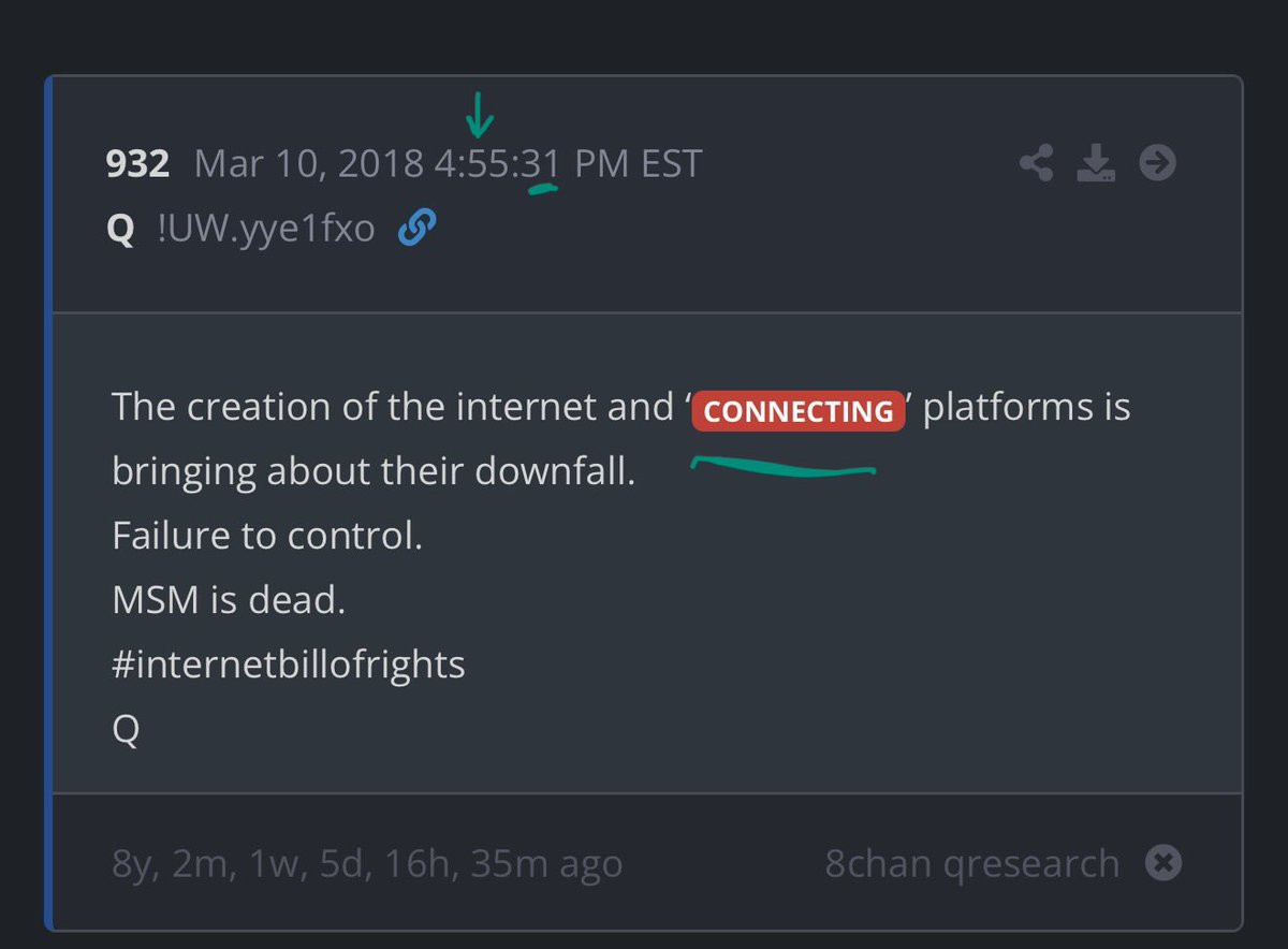 ThankQ17171's tweet photo. @DHSgov @WhiteHouse Q Proof > connecting > :31
The creation of the internet and ‘CONNECTING’ platforms is bringing about their downfall.
Failure to control.
MSM is dead.
#internetbillofrights
Q
More EBS comms
❤️🧡💚💙💜🩵🩷 https://t.co/0K1xkAMCWb