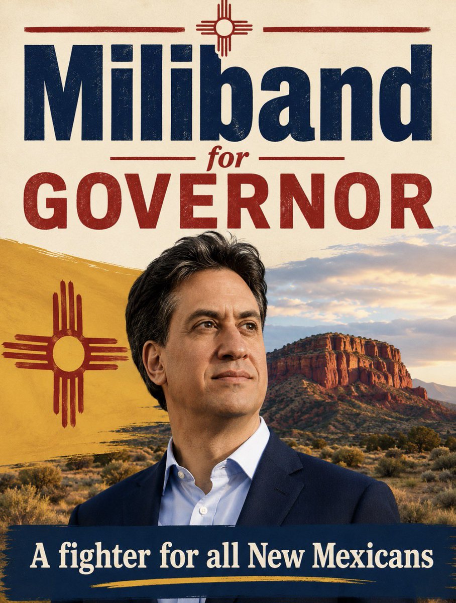 SocDemGeorge2's tweet photo. (@PoliGSim) 

It’s election day New Mexico. For our future let’s vote to continue Governor Jenny’s progress. Vote for change. Vote for Miliband. https://t.co/9pcC2Khoit