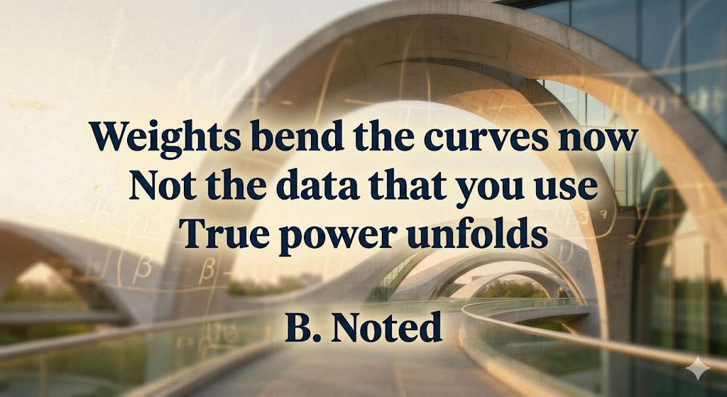 LetIt_BNoted's tweet photo. *** The Linear Regression Trap: Curvature, Multicollinearity, and Higher Dimensions ***
Most people think Ordinary Least Squares (OLS) can only draw straight lines.
They are wrong.
"Linear" means linear in the weights (beta), not the features (X). This means you can model intense, sweeping curves inside a standard linear regression simply by adding polynomial terms (X^2, X^3).

To OLS, a squared feature is just another variable. It solves it instantly.
But this flexibility hides a massive statistical trap. 💥
🪤 The Trap: Runaway Variance
Adding higher-order terms (X, X^2, X^3) introduces severe multicollinearity. Because these features are built from the same data, they move tightly together.
This makes your calculation matrix mathematically fragile and unstable. 

The consequences?
Exploding Variance: Your margins of error for your multipliers skyrocket.
Extreme Instability: Tiny tweaks to your training data cause massive, erratic weight shifts.
The "Wiggle" Phenomenon: The model masterfully hits your training points, but oscillates wildly between them (overfitting).

🛠️ The Fix: Stabilize Your Matrix
You don't need to abandon OLS for a complex machine learning algorithm. You need to transform your data before fitting it:
 1. Mean Centering: Subtracting the average from your original feature instantly breaks down the correlation between the standard and higher-order terms.
 2. Orthogonal Polynomials: A more robust transformation that ensures every single curved term is completely uncorrelated, keeping your matrix rock-solid.
💡 The Big Takeaway
Don't judge a model by its plot geometry; look at its structural framework.
If the weights stand alone, OLS can handle it.
Complex curves are often just straight lines masquerading in a higher dimension.
--- B. Noted  
￼