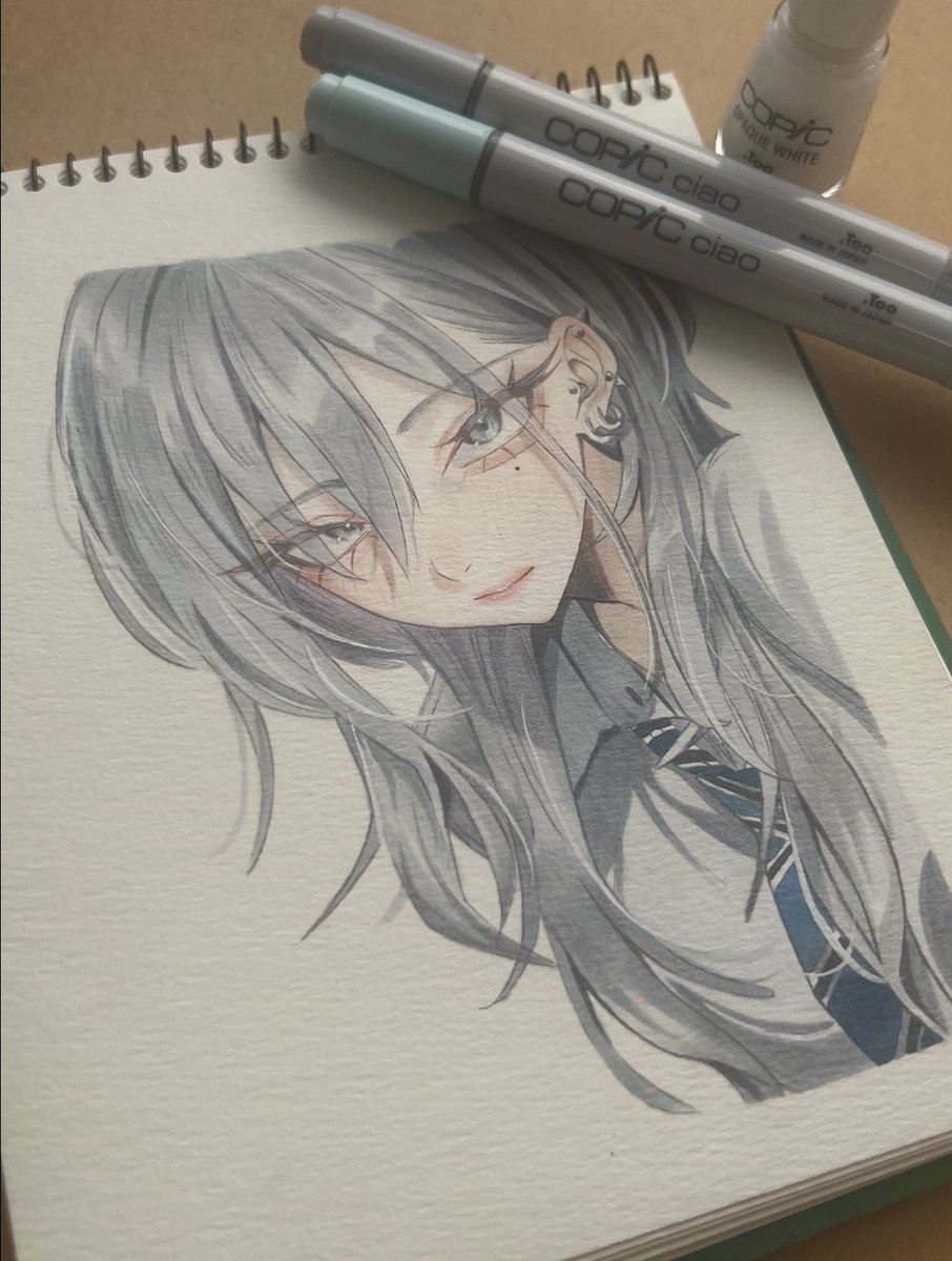 07rei_00's tweet photo. 灰宮先輩は怖くてかわいい /  #灰宮先輩
 
灰宮先輩先輩描かせて頂きました

 #模写
 #Copic https://t.co/mqDcQv1liQ