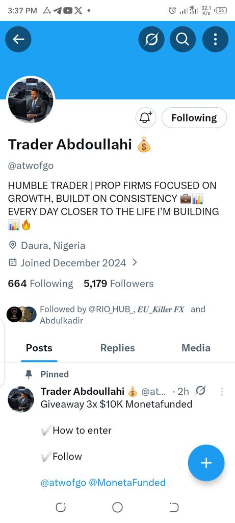 MuhammadAhmj8's tweet photo. @babujin_fx @MonetaFunded @neo_prime77 @Traders_Waves @RIO_HUB_ @atwofgo @ramon0897 @Range___Trader @1XRISK @abdul_mde @adam_jahun @AmeerTheEdge https://t.co/uHFjrKFJtH