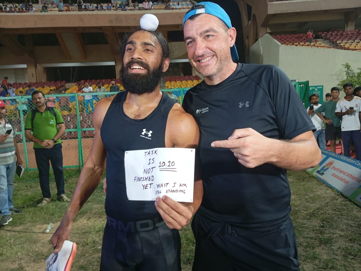 sportstarweb's tweet photo. “𝐓𝐀𝐒𝐊 𝐈𝐒 𝐍𝐎𝐓 𝐅𝐈𝐍𝐈𝐒𝐇𝐄𝐃 𝐘𝐄𝐓.” 🫡

Gurindervir Singh stormed into the history books with a sensational 10.09s run at the Federation Cup 2026. ⚡

The effort made him the first Indian ever to breach the 10.10s barrier in the men’s 100m.

Commonwealth Games and Asian Games qualification secured. ✅

📸: @jon_selvaraj