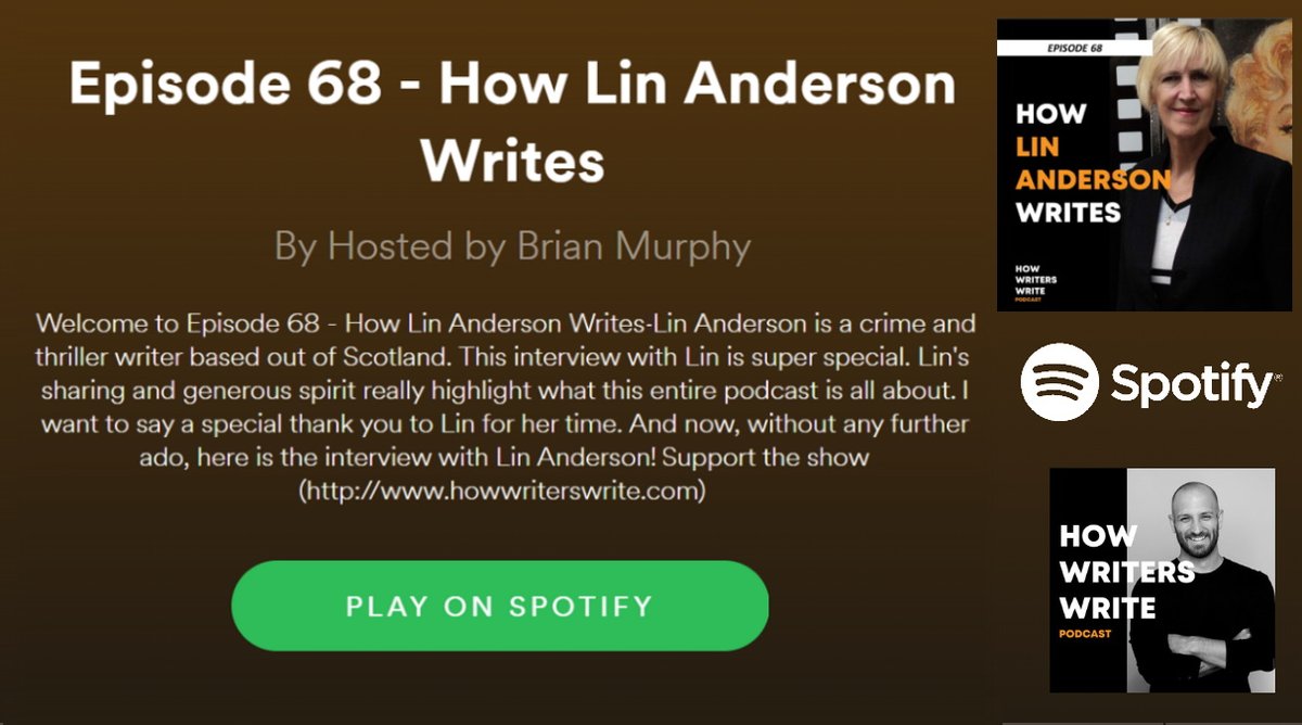 BookDuke's tweet photo. How Lin Anderson Writes: 'This interview with Lin is super special. Lin's sharing and generous spirit really highlight what this entire podcast is all about. I want to say a special thank you to Lin for her time.' https://t.co/c7QYDi2OYo  #AmWriting #PodCast #HowWritersWrite https://t.co/IMEMKqNN5i